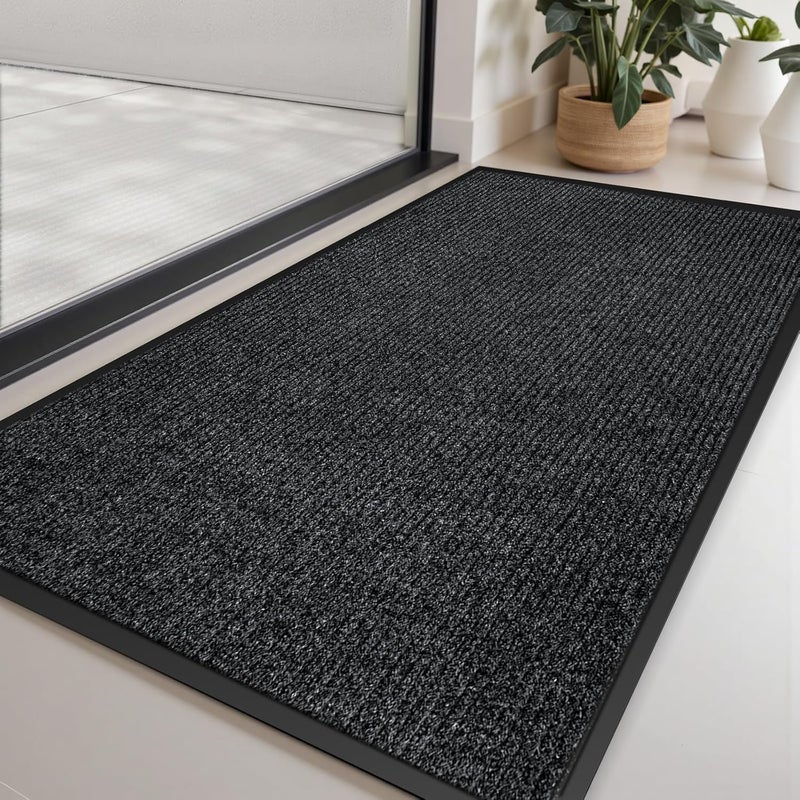 Vicwe Indoor Outdoor Door Mat, 3'x4' Heavy Duty Front Door Mat, Non-Slip Washable Doormats Entrance Mats, Dirt Resistant and Absorbent Doormat, Commercial Outdoor Entrance Floor Mat for Home Office - Image 1